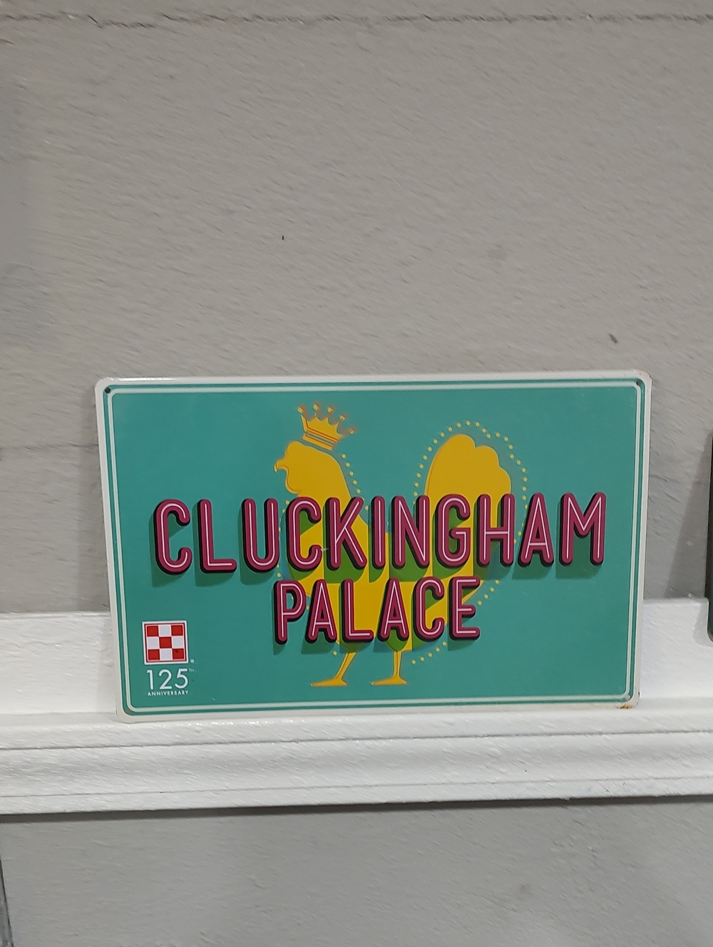 Cluckingham Palace Teal Wall Sign Co-op